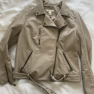 H&M Grey Leather Jacket